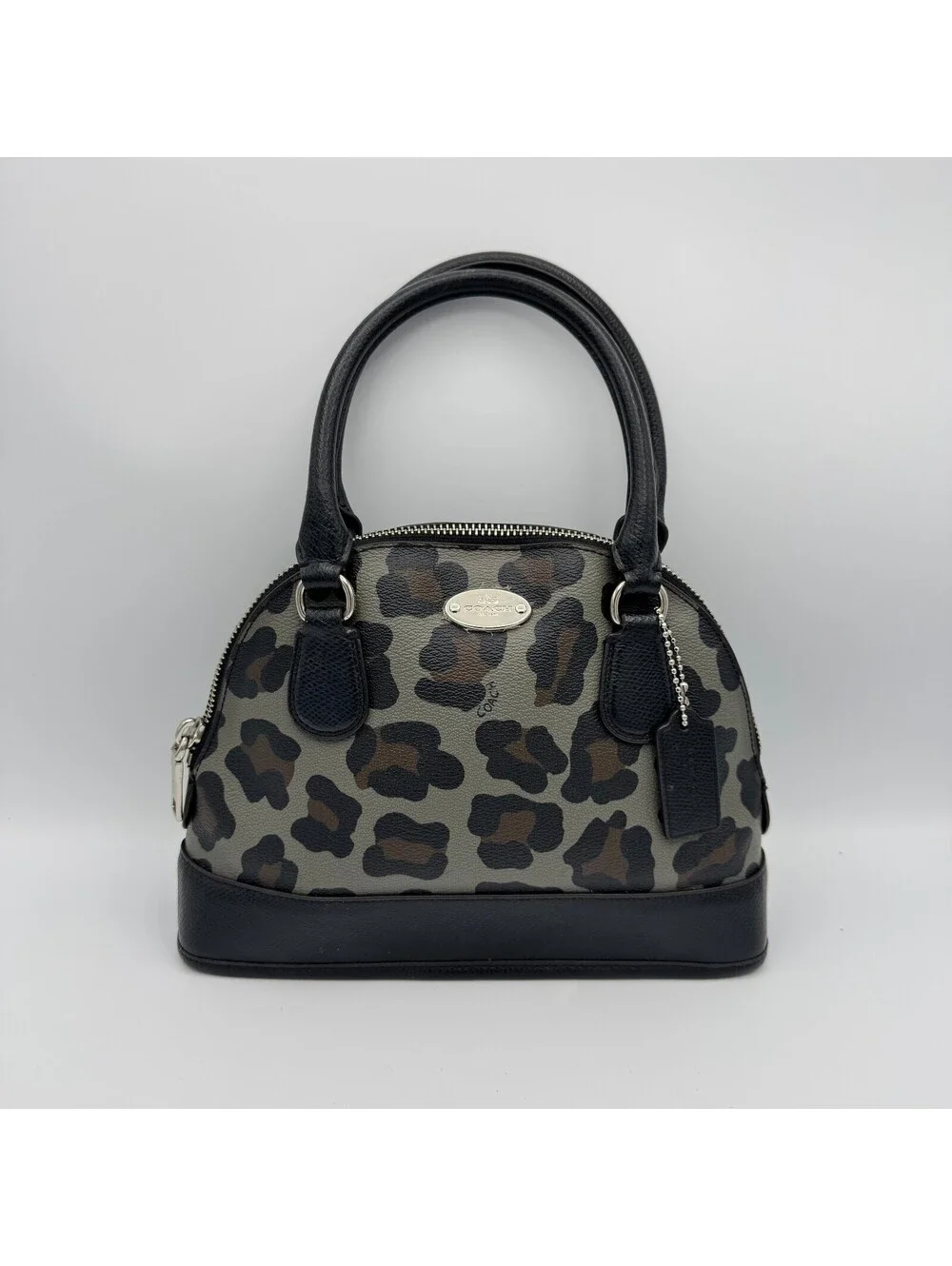 Coach Black Leopard Print Handbag